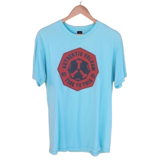 VOLCOM Distressed TRUE TO THIS Graphic Tee L Mens Cali Skater Grunge Retro Vibe - Picture 5 of 11